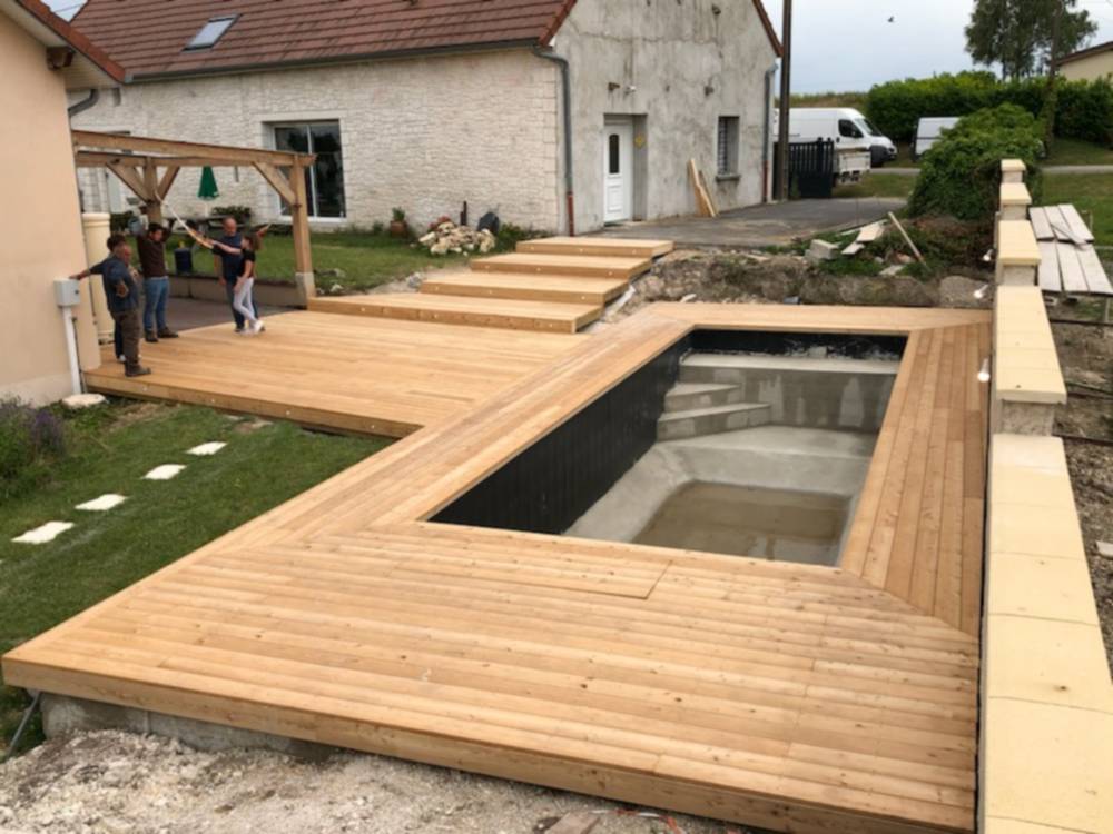 Terrasse bois piscine 1